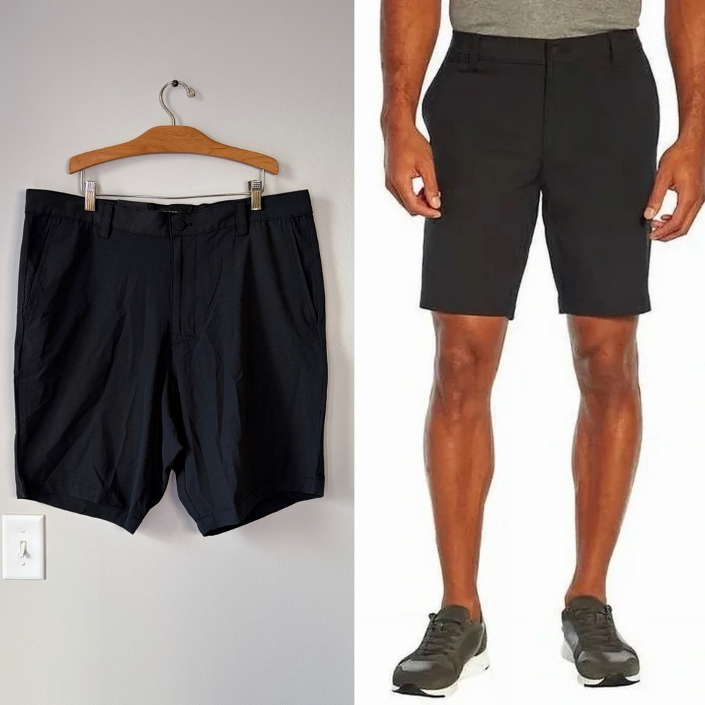 Banana Republic Black Comfort Flat Front Shorts